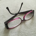  A pair of purple glasses 